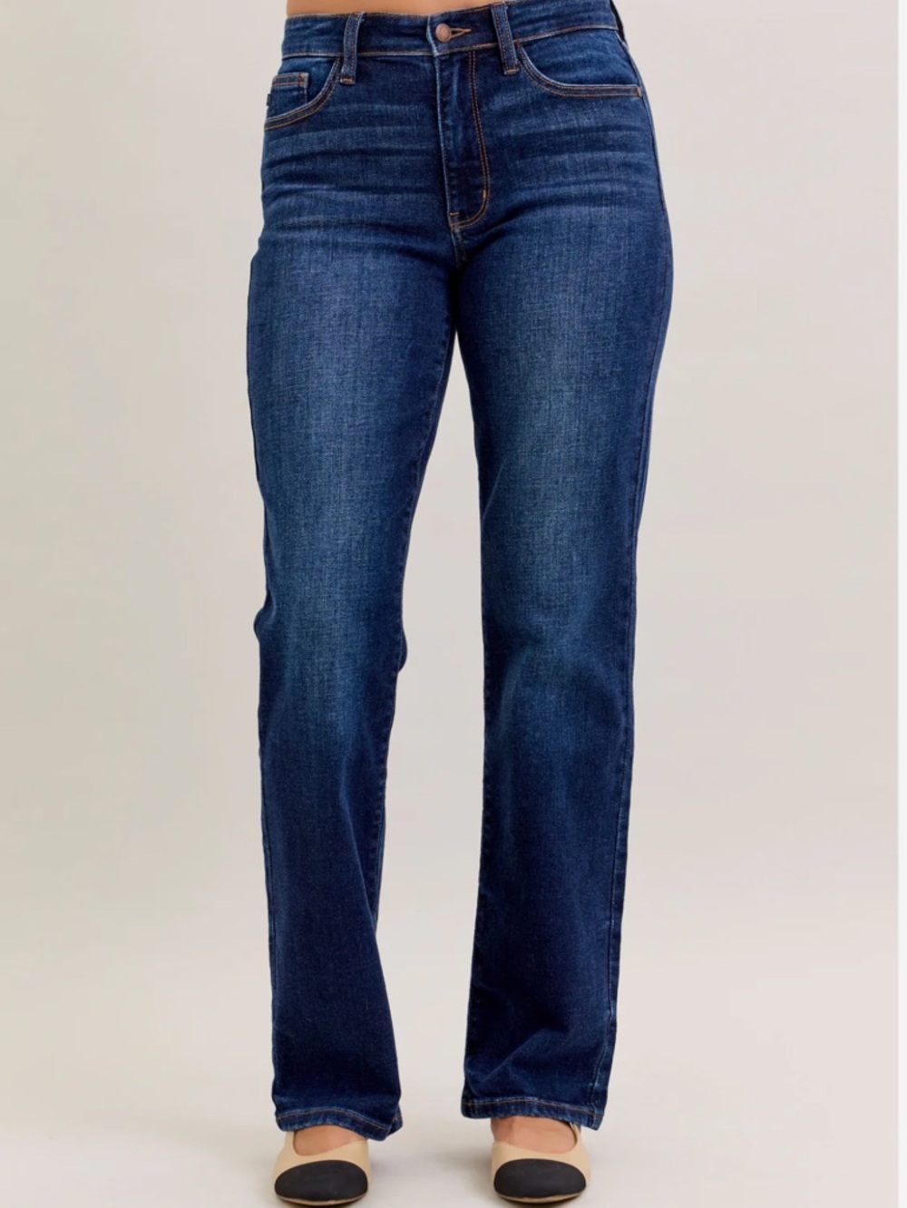 Judy Blue Tummy Control mid rise straight dark wash jeans size 9/29